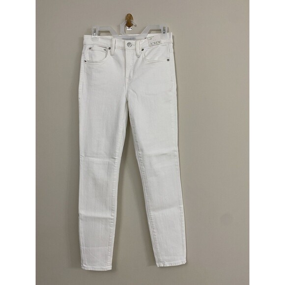 J.Crew 9" Toothpick Mid-rise Jean in White Wash ankle-length leg New Size 27 - Picture 6 of 9